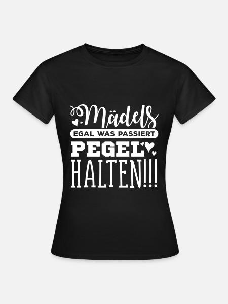 mädels pegel herz - Frauen T-Shirt - Schwarz