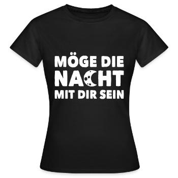 Möge die Nacht mit dir sein Nachtleben - Frauen T-Shirt - Schwarz - Vorne - AI Model Female 172 dark (172cm)