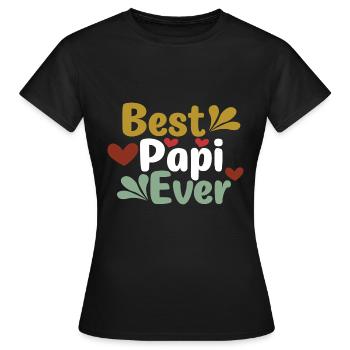 Père Père Père - T-shirt Femme - noir - Devant - AI Model Female 172 dark (172cm)