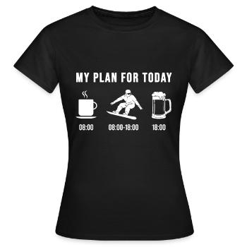 Snowboard saut en snowboard vacances en snowboard - T-shirt Femme - noir - Devant - AI Model Female 172 dark (172cm)