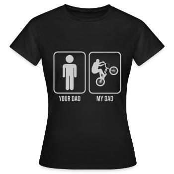Père - père - père - mon père - T-shirt Femme - noir - Devant - AI Model Female 172 dark (172cm)