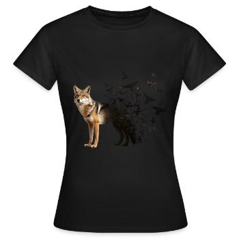 Coyote - T-shirt Femme - noir - Devant - AI Model Female 172 dark (172cm)