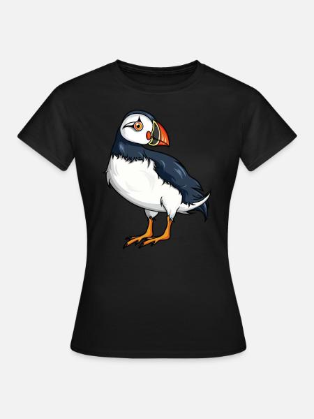 Island Flagge Papageientaucher Geschenk - Frauen T-Shirt - Schwarz