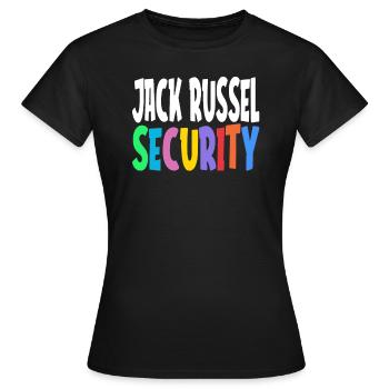 Jack Russel Sicherheit Diensthund Spruch Geschenk - Frauen T-Shirt - Schwarz - Vorne - AI Model Female 172 dark (172cm)