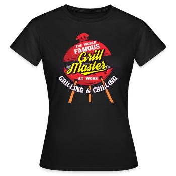 BBQ griller la viande grill maître disant cadeau - T-shirt Femme - noir - Devant - AI Model Female 172 dark (172cm)