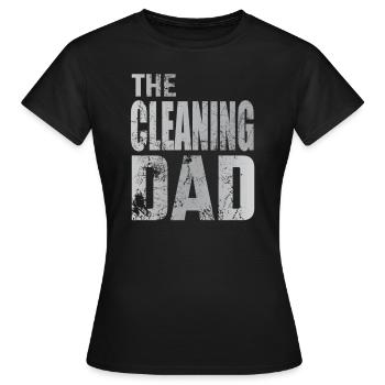 Nettoyage Papa Propre Ménagère Nettoyant Cadeau - T-shirt Femme - noir - Devant - AI Model Female 172 dark (172cm)