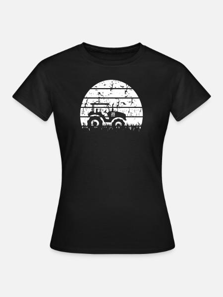 Tractor Tractor Tractor Field Field Tractors Harvest - Women's T-Shirt - black