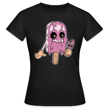 Glace glace glace crème glacée d’été rengaine cadeau - T-shirt Femme - noir - Devant - AI Model Female 172 dark (172cm)