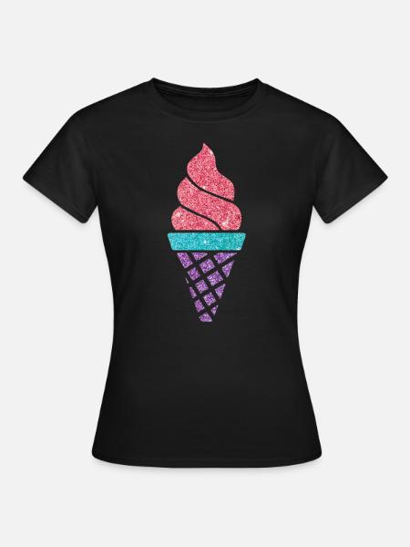 Eiskrem Eis Eiscreme Sommer Spruch Geschenk - Frauen T-Shirt - Schwarz