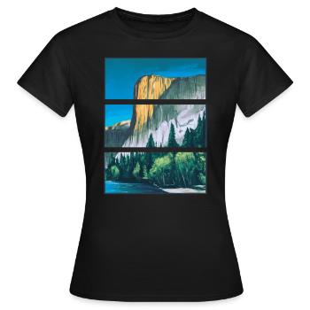 Yosemite Parc National Aventure Montagne Cadeau - T-shirt Femme - noir - Devant - AI Model Female 172 dark (172cm)