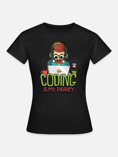 Hacking Programmierer Hacker Code Coding Geschenk - Frauen T-Shirt - Schwarz