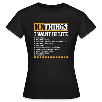 basketball basketballer sport basketballmannschaft - Frauen T-Shirt - Schwarz - Vorne - AI Model Female 172 dark (172cm)