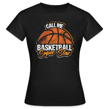 basketball basketballer sport basketballmannschaft - Frauen T-Shirt - Schwarz - Vorne - AI Model Female 172 dark (172cm)