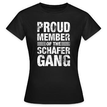 Schäfer Stolz Team Cadeau familial - T-shirt Femme - noir - Devant - AI Model Female 172 dark (172cm)