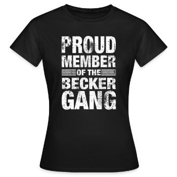 Becker Stolz Team Familie Geschenk - Frauen T-Shirt - Schwarz - Vorne - AI Model Female 172 dark (172cm)