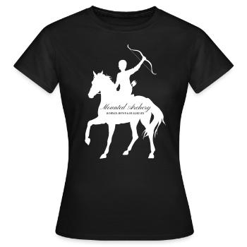 Archer monté sur Bullseye wh - T-shirt Femme - noir - Devant - AI Model Female 172 dark (172cm)