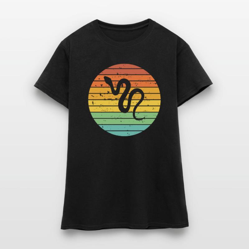 Snake Retro Reptile Python Gift idea Frauen T-Shirt