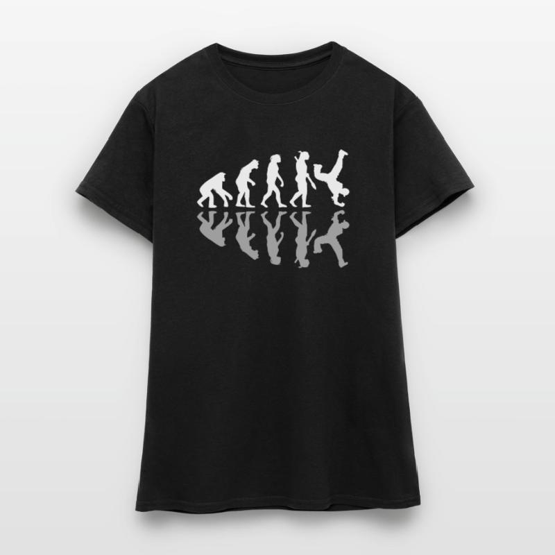 Breakdancing Human Evolution Dancer Breakdance T-shirt Femme