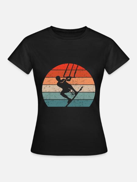 Kitesurfing - Frauen T-Shirt - Schwarz