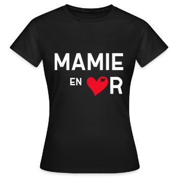Mamie Précieuse Idée Cadeau Grand-mère - T-shirt Femme - noir - Devant - AI Model Female 172 dark (172cm)