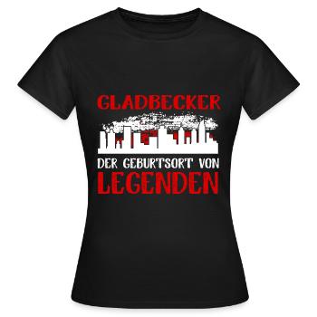 Gladbeck Der Geburtsort Von Legenden - Frauen T-Shirt - Schwarz - Vorne - AI Model Female 172 dark (172cm)