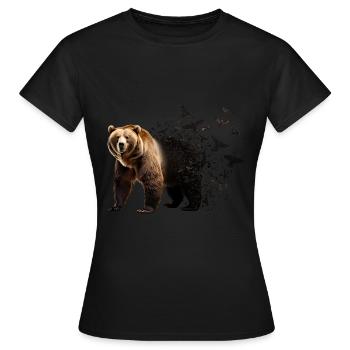 Tragen - Frauen T-Shirt - Schwarz - Vorne - AI Model Female 172 dark (172cm)