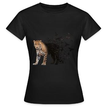 Jaguar - T-shirt Femme - noir - Devant - AI Model Female 172 dark (172cm)