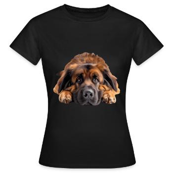 Leonberger - Frauen T-Shirt - Schwarz - Vorne - AI Model Female 172 dark (172cm)