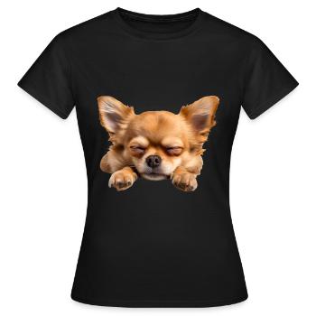 Chihuahua - T-shirt Femme - noir - Devant - AI Model Female 172 dark (172cm)