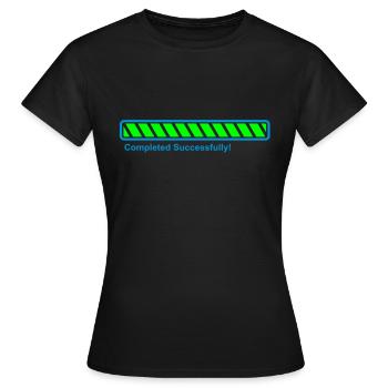Barre de progression - 100% loaded - terminé! - T-shirt Femme - noir - Devant - AI Model Female 172 dark (172cm)