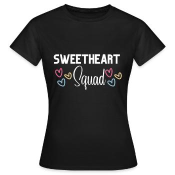Valentine's Day- Sweetheart Squad - Women's T-Shirt - black - Front - AI Model Female 172 dark (172cm)