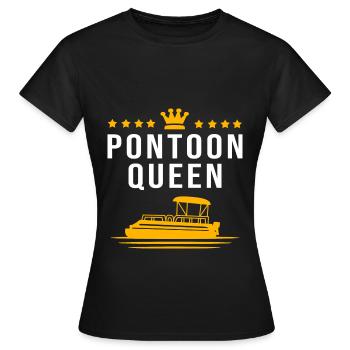 Bateau ponton Bateau Bateaux - T-shirt Femme - noir - Devant - AI Model Female 172 dark (172cm)
