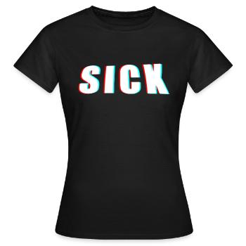 SICK SHIRTS - Women's T-Shirt - black - Front - AI Model Female 172 dark (172cm)