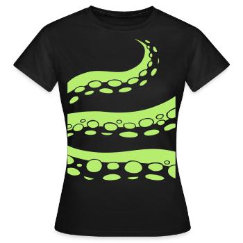 Fieser Tentakel - Frauen T-Shirt - Schwarz - Vorne - AI Model Female 172 dark (172cm)