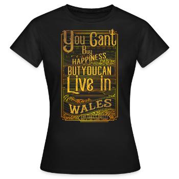Pays de Galles - T-shirt Femme - noir - Devant - AI Model Female 172 dark (172cm)