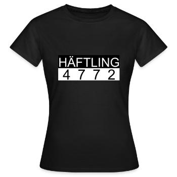 Insasse, Häftling, Sträfling Gefängnis Geschenk - Frauen T-Shirt - Schwarz - Vorne - AI Model Female 172 dark (172cm)