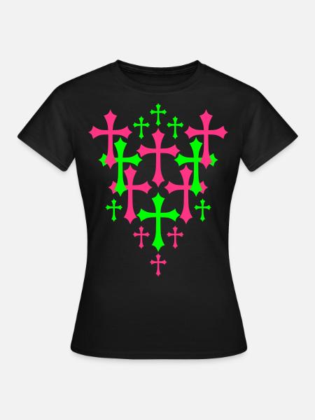 03 Modèle Croix gothique - T-shirt Femme - noir