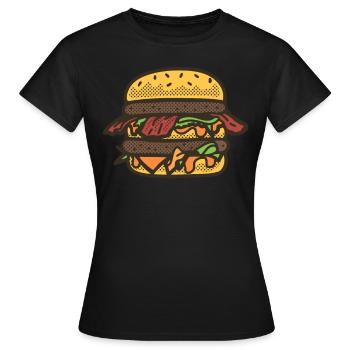 Hamburgers - T-shirt Femme - noir - Devant - AI Model Female 172 dark (172cm)
