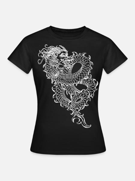 Dragon chinois long - T-shirt Femme - noir