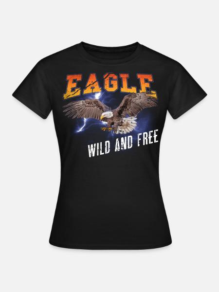 Orzeł Orzeł Wolność Wolność Natura Przygoda - Dame-T-shirt - sort