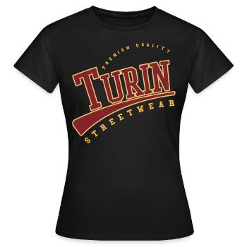Turin Turin Turin Italie Collège Style Lycée - T-shirt Femme - noir - Devant - AI Model Female 172 dark (172cm)