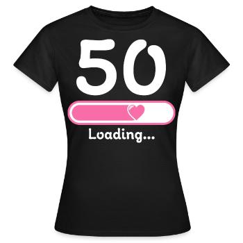 50. Geburtstag 50 Jahre Geburtstag Glückwunsch - Frauen T-Shirt - Schwarz - Vorne - AI Model Female 172 dark (172cm)