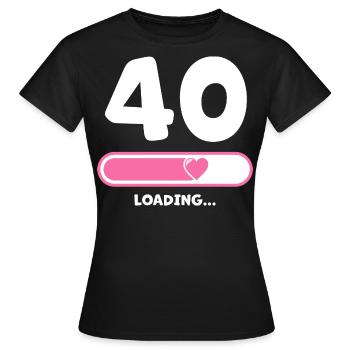 40e anniversaire - T-shirt Femme - noir - Devant - AI Model Female 172 dark (172cm)
