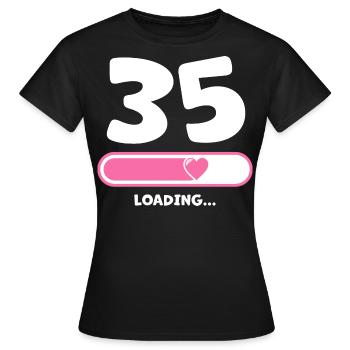 35ème anniversaire 35 ans cadeau - T-shirt Femme - noir - Devant - AI Model Female 172 dark (172cm)