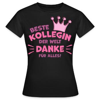 Beste Kollegin Abschiedsgeschenk Arbeitskollegin - Frauen T-Shirt - Schwarz - Vorne - AI Model Female 172 dark (172cm)