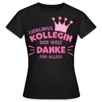 Lieblingskollegin Abschiedsgeschenk Kollegin - Frauen T-Shirt - Schwarz - Vorne - AI Model Female 172 dark (172cm)
