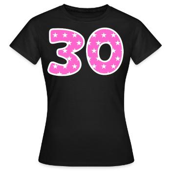 Thirty - Women's T-Shirt - black - Front - AI Model Female 172 dark (172cm)