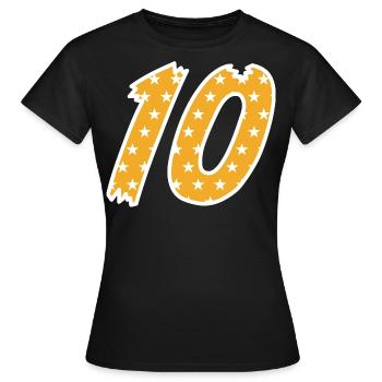 Dix - T-shirt Femme - noir - Devant - AI Model Female 172 dark (172cm)