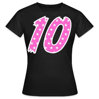 Dix - T-shirt Femme - noir - Devant - AI Model Female 172 dark (172cm)