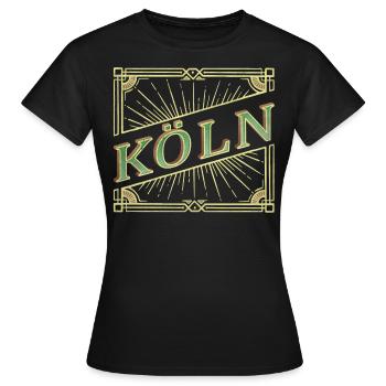 Cologne Allemagne City Font Vintage Retro - T-shirt Femme - noir - Devant - AI Model Female 172 dark (172cm)
